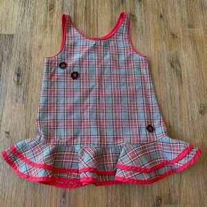 Vintage Plaid Baby Jumper Dress size 18 months